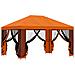 Gazebo da giardino con pareti laterali 4 × 3 m Arancione - Foto miniatura 4