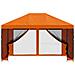 Gazebo da giardino con pareti laterali 4 × 3 m Arancione - Foto miniatura 5