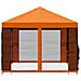 Gazebo da giardino con pareti laterali 4 × 3 m Arancione - Foto miniatura 6