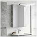 Mobiletto per specchio da bagno con lo scaffale Grigio cemento - Foto miniatura 4