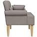 Loveseat con bottoni imbottiti Tortora 120 x 65 x 79 cm Tessuto - Foto miniatura 4