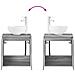 Set di mobili per il bagno 4 pcs Sonoma grigio - Foto miniatura 7