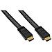 high speed hdmi flat cable with ethernet 19pin type-a a 19pin type-a, piatto, hdmi 3d, pin dorati, nero, 2m - Foto miniatura 1