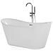 Vasca Da Bagno Freestanding Ovale In Acrilico Bianco Antigua - Foto miniatura 22