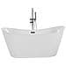 Vasca Da Bagno Freestanding Ovale In Acrilico Bianco Antigua - Foto miniatura 9