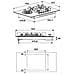 Piano Cottura HILW 75325 SDX a Gas 5 Fuochi Gas Colore Nero - Foto miniatura 2