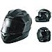 Casco Integrale Moto Scooter Visierino Parasole Touring Nero S - Foto miniatura 1