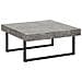 Tavolino Da Caffè Effetto Cemento Grigio E Nero Deluz - Foto miniatura 1