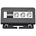 Cableport Desk 4-fold - Steckdosengehuse - Oberflche Montierbar - Spannungsversorgung X 2 - Slate Gray, Ral 7015 (7430000073)  - Foto miniatura 2