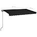 Tenda Automatica con Sensore Vento e LED 450x350 cm Antracite - Foto miniatura 8