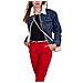 Giubbotto Trucker Sherpa Donna Stone Wash - Foto miniatura 1