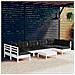 Set Divani Da Giardino 8 Pz Con Cuscini Bianchi Legno Di Pino - Foto miniatura 1
