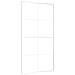 Porta Scorrevole in Vetro ESG e Alluminio 102,5x205 cm Bianca - Foto miniatura 1