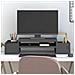 Supporto Per Monitor Grigio 70x27,5x15cm Legno Massello Di Pino - Foto miniatura 1