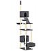 Albero Per Gatti Pavimento Soffitto Grigio Scuro 277-303 Cm - Foto miniatura 1