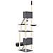 Albero Per Gatti Pavimento Soffitto Grigio Scuro 277-303 Cm - Foto miniatura 4