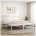 Letto per Anziani con Testiera Bianco Super King Legno Massello - Foto miniatura 4
