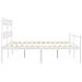Letto per Anziani con Testiera Bianco Super King Legno Massello - Foto miniatura 8