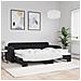 Divano Letto Con Letto Estraibile Nero 80x200 Cm In Velluto - Foto miniatura 1