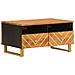Tavolino Da Salotto Marrone E Nero 80x54x40 Cm Legno Di Mango - Foto miniatura 2
