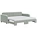 Divano Letto Estraibile Materassi Grigio Chiaro 90x190 Velluto - Foto miniatura 1