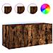 Mobile Tv A Parete Con Luci Led Rovere Fumo 100x35x41 Cm - Foto miniatura 2