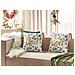 Set Di 2 Cuscini Zamia Cotone 45 X 45 Cm Bianco Modello Natalizio - Foto miniatura 1