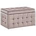 Ottomano Contenitore Michigan Velluto Rosa - Foto miniatura 9