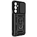 Cover Per Samsung A15 Anello Supporto Coprifotocamera Scorrevole, Nero - Foto miniatura 2