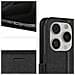 Custodia Per Iphone 15 Pro Portafoglio Funzione Supporto E Cordino, Nero - Foto miniatura 2