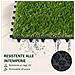 Piastrelle Da Giardino Con Erba Sintetica 30x30cm 10 Pezzi, Prato Artificiale Realistico, Verde - Foto miniatura 6