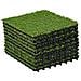 Piastrelle Da Giardino Con Erba Sintetica 30x30cm 10 Pezzi, Prato Artificiale Realistico, Verde - Foto miniatura 1