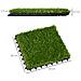 Piastrelle Da Giardino Con Erba Sintetica 30x30cm 10 Pezzi, Prato Artificiale Realistico, Verde - Foto miniatura 5
