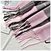 Sciarpa Tipo Cashmere Con Motivo A Quadri E Frange Intrecciate Pink - Foto miniatura 4