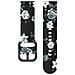 Cinturino Per Orologio In Silicone Per Samsung Galaxy Watch Gray Flowers On Black Background 22 Mm - Foto miniatura 1