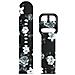 Cinturino Per Orologio In Silicone Per Samsung Galaxy Watch Gray Flowers On Black Background 22 Mm - Foto miniatura 2