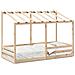 Letto Per Bambini Con Tetto 80x200 Cm In Legno Massello Di Pino - Foto miniatura 2