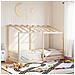 Letto Per Bambini Con Tetto 80x200 Cm In Legno Massello Di Pino - Foto miniatura 1