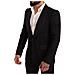 Blazer Da Cappotto In Lana Con Logo Slim Fit Nero - It48 - M - Foto miniatura 2