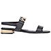 Hardware Flat Sandal Sandali Pelle Scarpe Donna Nero Eu 37, Fw0fw07094 Bds - Foto miniatura 1