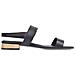 Hardware Flat Sandal Sandali Pelle Scarpe Donna Nero Eu 37, Fw0fw07094 Bds - Foto miniatura 3