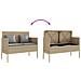 Panca da Giardino con Cuscini Beige in Polyrattan - Foto miniatura 2
