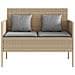 Panca da Giardino con Cuscini Beige in Polyrattan - Foto miniatura 4