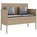 Panca da Giardino con Cuscini Beige in Polyrattan - Foto miniatura 1