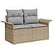 Set di Divani da Giardino composto da 7 pezzi con cuscini Beige in Rattan Poli - Foto miniatura 4