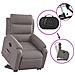 Poltrona Alzapersona Reclinabile Elettrica Tortora in Tessuto - Foto miniatura 6
