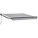 Tenda da Sole Antracite e Bianca 3x2,5 m Tessuto e Alluminio - Foto miniatura 1