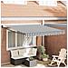 Tenda da Sole Antracite e Bianca 3x2,5 m Tessuto e Alluminio - Foto miniatura 2