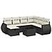 Set Divani da Giardino con Cuscini 8 pz Nero in Polyrattan - Foto miniatura 1