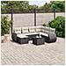 Set Divani da Giardino con Cuscini 8 pz Nero in Polyrattan - Foto miniatura 2